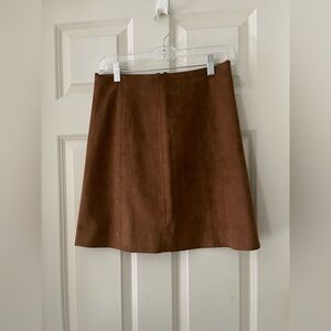 Aritzia Brown Suede Mini Skirt